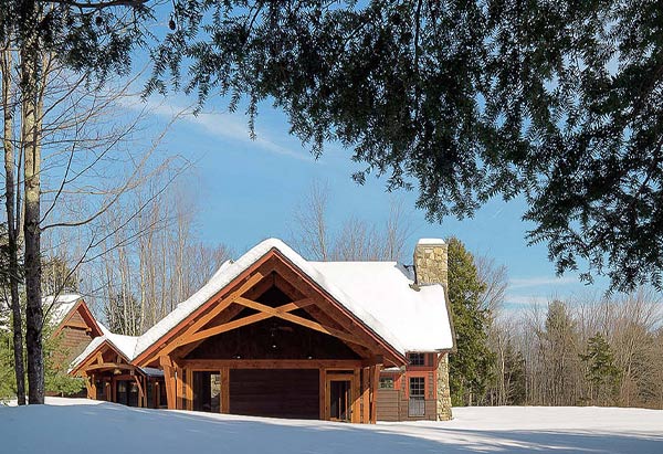 Timberfame Home For All Season Living New Construction - Vermont Residential Architecture